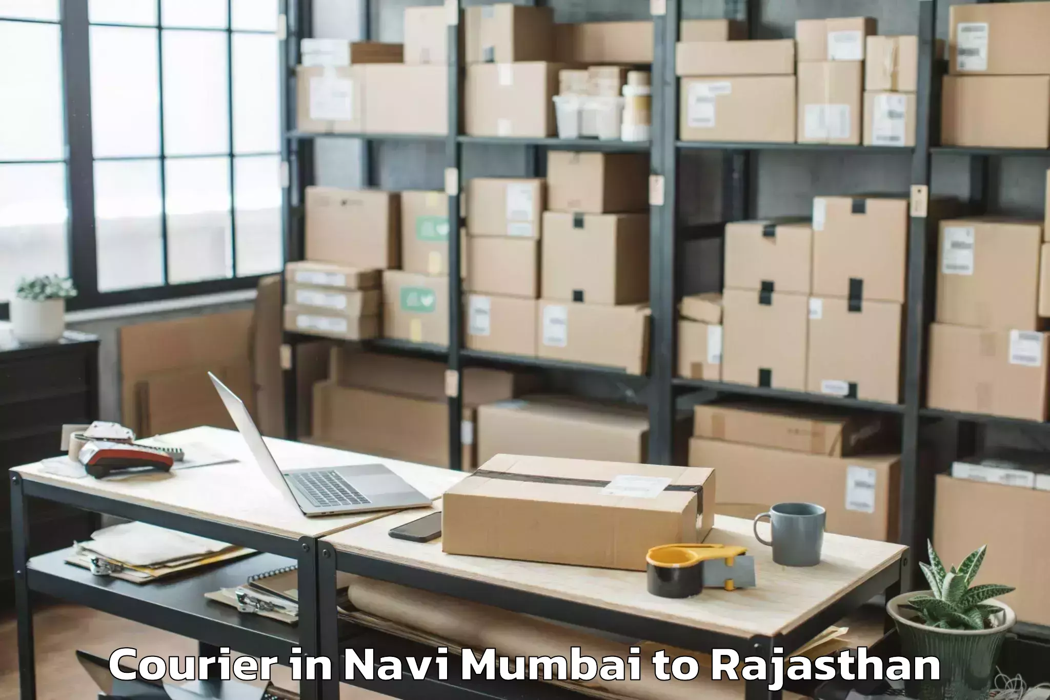 Get Navi Mumbai to Jalor Courier